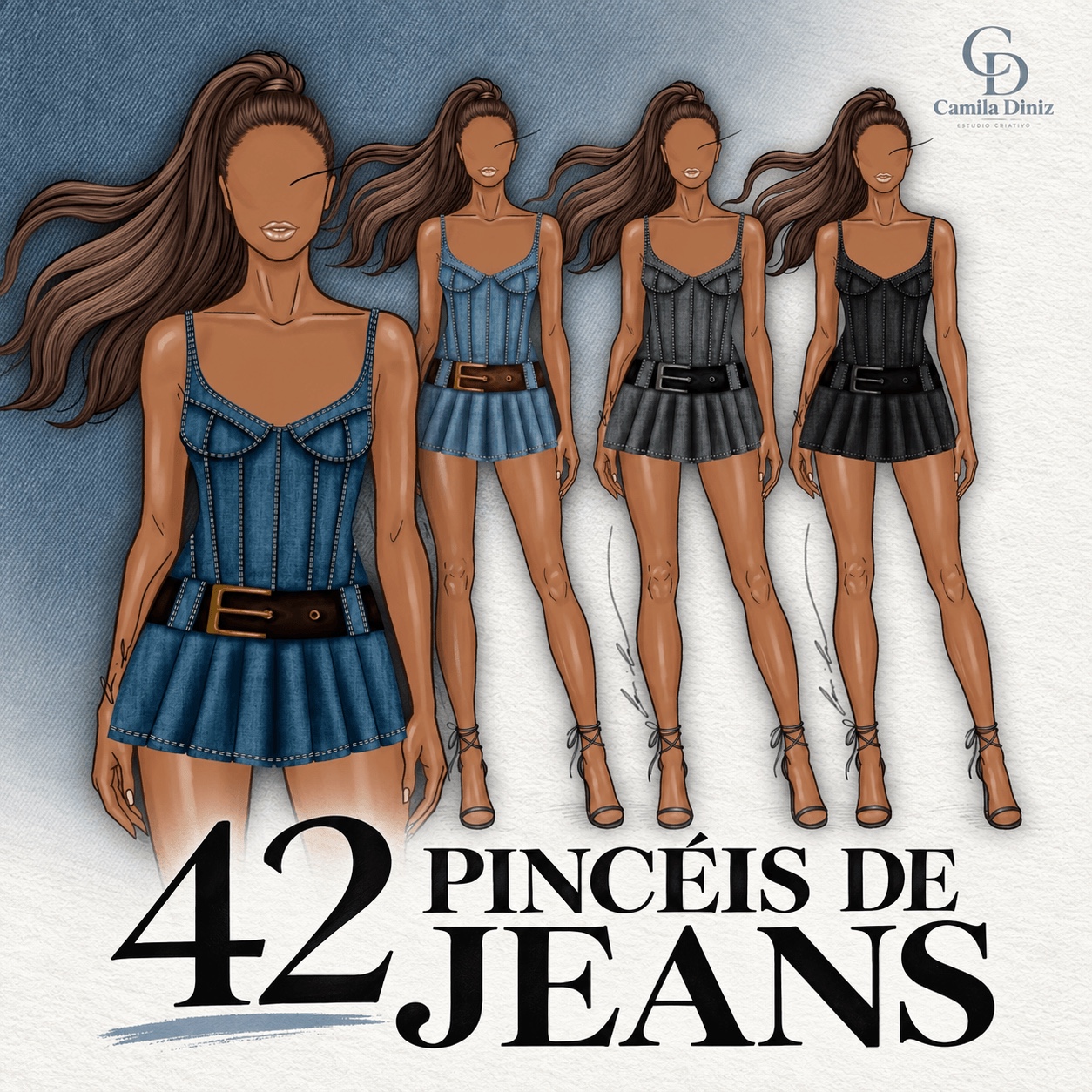 42 Pincéis de Jeans