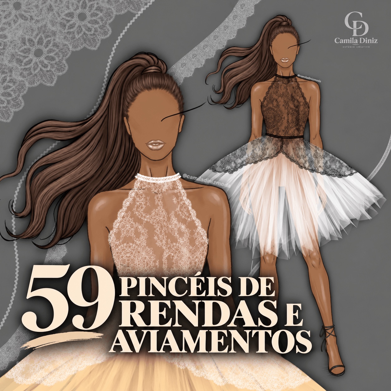 59 Pincéis de Rendas e Aviamentos
